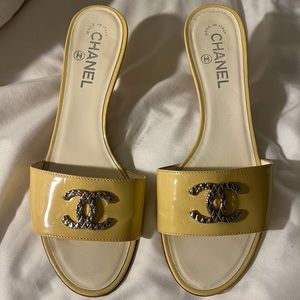 Authentic Patent Leather Chanel Slides